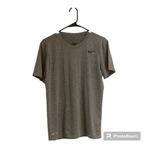 Men’s Nike size medium, dry fit tees, one gray, one red one blue